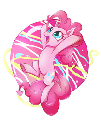 Size: 1511x1806 | Tagged: safe, artist:nessaka-v, artist:nessakav, imported from derpibooru, part of a set, pinkie pie, earth pony, pony, balloon, ear fluff, female, happy, mare, open mouth, simple background, smiling, solo, transparent background, white background