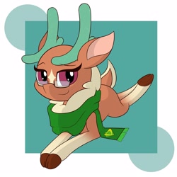 Size: 3000x3000 | Tagged: safe, artist:mrneo, imported from derpibooru, cashmere (tfh), deer, them's fightin' herds, clothes, community related, scarf, solo