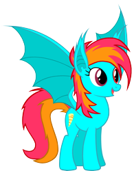 Size: 1597x2048 | Tagged: safe, artist:tempete49, imported from derpibooru, oc, oc only, oc:tempete, bat pony, pony, vampire, derpibooru community collaboration, 2021 community collab, heterochromia, simple background, solo, transparent background