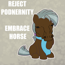 Size: 1400x1400 | Tagged: artist needed, safe, edit, imported from derpibooru, horse, pony, embrace horse, hoers, hoers head on pony, solo, wat