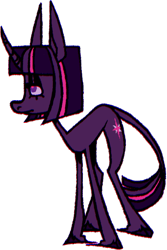 Size: 536x804 | Tagged: safe, artist:0lijmazz, imported from derpibooru, part of a set, twilight sparkle, classical unicorn, pony, unicorn, cloven hooves, female, leonine tail, mare, simple background, solo, transparent background, unicorn twilight, unshorn fetlocks