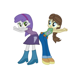 Size: 768x768 | Tagged: safe, artist:fierymoon, heidi hay, tornado bolt, human, equestria girls, .ai available, .svg available, belt, best friends, boots, braid, braided pigtails, bump, bump bump sugar lump rump, butt to butt, butt touch, clothes, cute, cutie mark, duo, duo female, equestria girls-ified, female, grin, headband, heidibetes, horseshoes, humanized, hurricane storm, pants, shirt, shoes, simple background, skirt, smiling, svg, t-shirt, tornado, tornadorable, transparent background, twisty doo, vector