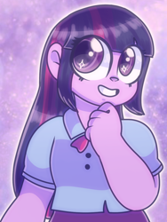 Size: 800x1066 | Tagged: safe, artist:watermelonthecat, imported from derpibooru, twilight sparkle, equestria girls, big eyes, female, solo