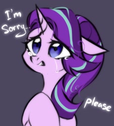 Size: 1495x1656 | Tagged: dead source, safe, artist:hydrargyrum, imported from derpibooru, starlight glimmer, pony, unicorn, crying, dialogue, female, mare, sad, sadlight glimmer, solo