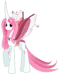 Size: 3696x4528 | Tagged: safe, artist:whiteplumage233, imported from derpibooru, queen chrysalis, changedling, changeling, pony, high res, purified chrysalis, simple background, solo, transparent background