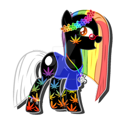 Size: 1000x900 | Tagged: safe, artist:fallenfateadopts, imported from derpibooru, oc, oc only, pony, candy, deviantart watermark, food, leaf, lollipop, multicolored hair, obtrusive watermark, rainbow hair, simple background, solo, transparent background, watermark, xd