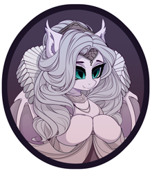 Size: 5386x6120 | Tagged: safe, artist:xsatanielx, imported from derpibooru, oc, oc only, oc:enya lunar eclipse, bat pony, pony, bat pony oc, bat wings, female, solo, wings