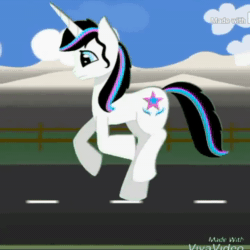 Size: 720x720 | Tagged: safe, artist:rxndxm.artist, imported from derpibooru, oc, oc only, oc:shooting star, pony, unicorn, animated, female, mare, no sound, solo, webm