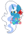 Size: 719x887 | Tagged: safe, artist:fallsplash, imported from derpibooru, oc, oc only, oc:fleurbelle, alicorn, pony, alicorn oc, christmas, fairy lights, female, flower, flower in hair, holiday, horn, mare, simple background, solo, transparent background, wingding eyes, wings, yellow eyes