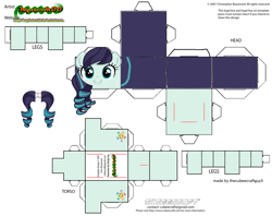 Size: 2979x2354 | Tagged: safe, imported from derpibooru, coloratura, earth pony, pony, craft, cubeecraft, papercraft, printable