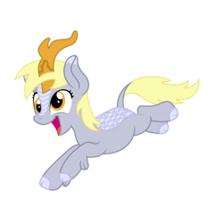 Size: 1280x1280 | Tagged: safe, artist:lovinglypromise, imported from derpibooru, derpy hooves, kirin, female, kirin derpy hooves, kirin-ified, mare, race swap, simple background, solo, species swap, transparent background