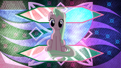 Size: 3840x2160 | Tagged: safe, artist:laszlvfx, edit, imported from derpibooru, tender brush, winter lotus, earth pony, pony, solo, vector, wallpaper, wallpaper edit