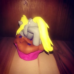 Size: 1080x1080 | Tagged: safe, artist:rxndxm.artist, imported from derpibooru, derpy hooves, pegasus, pony, craft, female, food, irl, mare, muffin, photo, sculpture, solo, traditional art