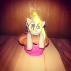 Size: 1080x1080 | Tagged: safe, artist:rxndxm.artist, imported from derpibooru, derpy hooves, pegasus, pony, craft, eyelashes, female, food, irl, mare, muffin, photo, sculpture, solo, traditional art