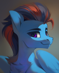 Size: 1784x2230 | Tagged: safe, artist:share dast, imported from derpibooru, oc, oc only, oc:andrew swiftwing, pegasus, pony, bust, looking at you, portrait, solo, wings