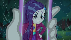 Size: 1920x1080 | Tagged: safe, imported from derpibooru, screencap, rarity, equestria girls, equestria girls series, inclement leather, spoiler:eqg series (season 2), inclement leather: vignette valencia, makeup, phone, running makeup, solo