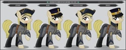Size: 1280x512 | Tagged: safe, artist:brony-works, imported from derpibooru, earth pony, pony, clothes, female, hat, mare, solo, sweden, uniform