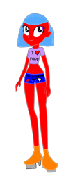 Size: 1288x3072 | Tagged: safe, artist:mario101, imported from derpibooru, oc, oc only, oc:cooky phan, equestria girls, 1000 hours in ms paint, remade, remastered, simple background, solo, transparent background