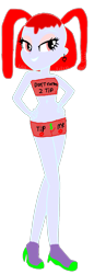 Size: 523x1524 | Tagged: safe, artist:mario101, imported from derpibooru, oc, oc only, oc:may tress, equestria girls, 1000 hours in ms paint, female, redraw, redrawn, remade, simple background, solo, transparent background, waitress