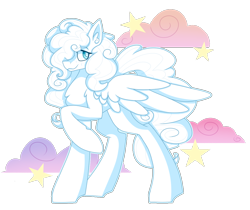 Size: 1126x944 | Tagged: safe, artist:spaazledazzle, imported from derpibooru, oc, oc only, oc:cloudy comet, pegasus, pony, cloud, female, mare, simple background, solo, transparent background
