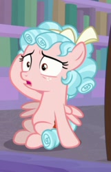 Size: 672x1043 | Tagged: safe, imported from derpibooru, screencap, cozy glow, pegasus, pony, what lies beneath, cropped, sitting, solo