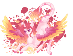 Size: 1280x993 | Tagged: safe, artist:nightbootypaw, imported from derpibooru, oc, oc only, oc:dragona sweets, alicorn, pony, colored wings, female, mare, multicolored wings, simple background, solo, transparent background, wings