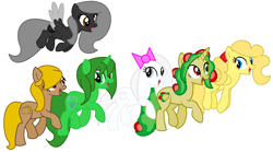 Size: 990x550 | Tagged: safe, artist:princesspearlsong, imported from derpibooru, pony, all bottled up, base used, crossover, inanimate insanity, lightbulb (inanimate insanity), marshmallow (inanimate insanity), microphone (inanimate insanity), ponified, suitcase (inanimate insanity), taco (inanimate insanity), test tube (inanimate insanity)