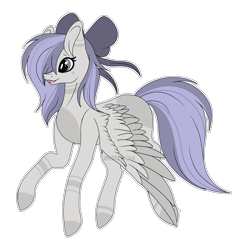 Size: 5392x5670 | Tagged: safe, artist:kireiinaa, imported from derpibooru, oc, oc only, oc:lily, pegasus, pony, absurd resolution, bow, female, hair bow, mare, simple background, solo, transparent background