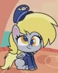 Size: 320x400 | Tagged: safe, artist:grandescartoons, imported from derpibooru, screencap, derpy hooves, pegasus, pony, my little pony: pony life, unboxing day, spoiler:pony life s01e30, cameo, cropped, g4.5