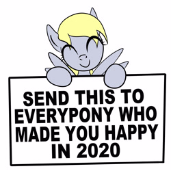 Size: 3000x3000 | Tagged: safe, artist:littlenaughtypony, imported from derpibooru, derpy hooves, pegasus, pony, 2020, bust, c:, cute, derpabetes, female, happy, mare, simple background, smiling, solo, text, white background