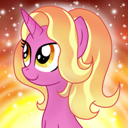 Size: 800x800 | Tagged: safe, artist:katya, imported from derpibooru, luster dawn, pony, unicorn, the last problem, female, future, looking up, mare, solo