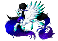 Size: 5846x4133 | Tagged: safe, artist:minelvi, imported from derpibooru, oc, oc only, oc:cyan crystal, alicorn, pony, alicorn oc, horn, signature, simple background, solo, transparent background, wings