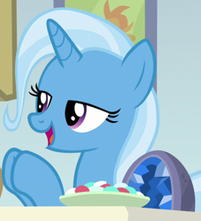 Size: 842x928 | Tagged: safe, imported from derpibooru, screencap, trixie, pony, unicorn, a horse shoe-in, cropped, open mouth