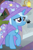 Size: 560x852 | Tagged: safe, imported from derpibooru, screencap, trixie, pony, unicorn, a horse shoe-in, cape, clothes, cropped, crying, hat, lantern, puppy dog eyes, raised hoof, sad, solo, teary eyes, trixie's cape, trixie's hat