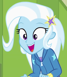 Size: 566x646 | Tagged: safe, imported from derpibooru, screencap, trixie, equestria girls, equestria girls series, forgotten friendship, cropped, cute, diatrixes, excited, open mouth