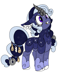 Size: 1725x2160 | Tagged: safe, artist:brainiac, derpibooru exclusive, imported from derpibooru, oc, oc only, oc:omen biscuit, pony, female, foo dog pony, gift art, mare, shisa, simple background, solo, transparent background, tusk