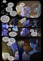 Size: 1240x1754 | Tagged: safe, artist:lunarcakez, imported from derpibooru, princess luna, oc, earth pony, pony, comic:the origins of hollow shades, comic, s1 luna