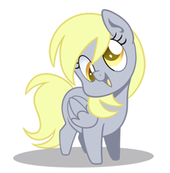 Size: 1280x1299 | Tagged: safe, artist:neondromeda, imported from derpibooru, derpy hooves, pegasus, pony, chibi, colored pupils, cute, derpabetes, simple background, solo, transparent background