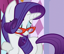 Size: 1040x881 | Tagged: safe, imported from derpibooru, screencap, rarity, pony, unicorn, canterlot boutique, butt, cropped, female, glasses, mare, plot, rearity