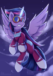 Size: 1750x2500 | Tagged: safe, artist:shadowreindeer, imported from derpibooru, masked matter-horn, twilight sparkle, alicorn, pony, power ponies (episode), clothes, power ponies, solo, twilight sparkle (alicorn)