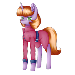 Size: 1200x1200 | Tagged: safe, artist:brilliant-luna, imported from derpibooru, oc, oc only, oc:staferry, pony, unicorn, derpibooru community collaboration, 2021 community collab, belt, clothes, coat, female, simple background, solo, solo female, transparent background
