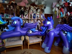 Size: 4000x3000 | Tagged: safe, artist:arniemkii, imported from derpibooru, princess luna, alicorn, inflatable pony, pegasus, pony, unicorn, bootleg, female, hongyi, inflatable, inflatable toy, mare, photo