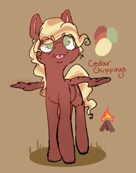 Size: 1183x1507 | Tagged: safe, artist:cutcoriander, imported from derpibooru, oc, oc:cedar chippings, pegasus, pony, mlem, reference sheet, silly, solo, tongue out