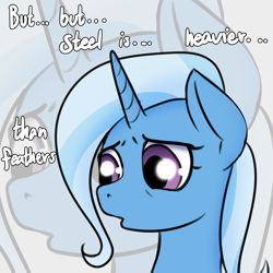 Size: 2000x2000 | Tagged: safe, artist:plaguemare, imported from derpibooru, trixie, pony, unicorn, dialogue, doodle, drawthread, limmy's show, meme, request