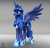 Size: 1515x1440 | Tagged: safe, artist:teonanakatle, imported from derpibooru, princess luna, alicorn, pony, 3d, female, mare, smiling, solo