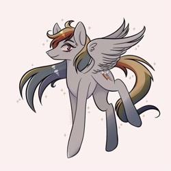 Size: 813x813 | Tagged: safe, artist:svgarbells, imported from derpibooru, rainbow dash, pegasus, pony, beige background, female, mare, profile, simple background, solo, spread wings, wings