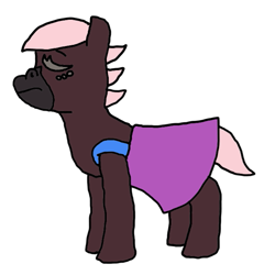 Size: 673x673 | Tagged: safe, alternate version, artist:whistle blossom, imported from derpibooru, earth pony, pony, animal crossing, animal crossing: new horizons, colored, crossover, eyes closed, female, frown, mare, ponified, reneigh, simple background, solo, standing, transparent background