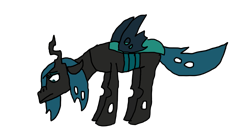 Size: 1279x673 | Tagged: safe, artist:whistle blossom, imported from derpibooru, queen chrysalis, changeling, changeling queen, female, frown, head down, mare, sad, simple background, solo, standing, transparent background