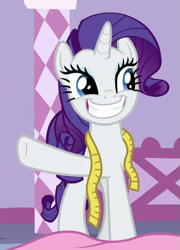 Size: 367x510 | Tagged: safe, imported from derpibooru, screencap, rarity, pony, the last problem, cropped, measuring tape, palindrome get, solo
