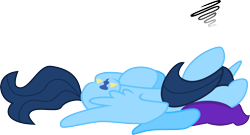 Size: 3059x1654 | Tagged: safe, artist:airfly-pony, imported from derpibooru, oc, oc only, oc:airflight, alicorn, pony, 2014, alicorn oc, facing away, horn, lying down, on side, side, simple background, sleeping, solo, transparent background, wings